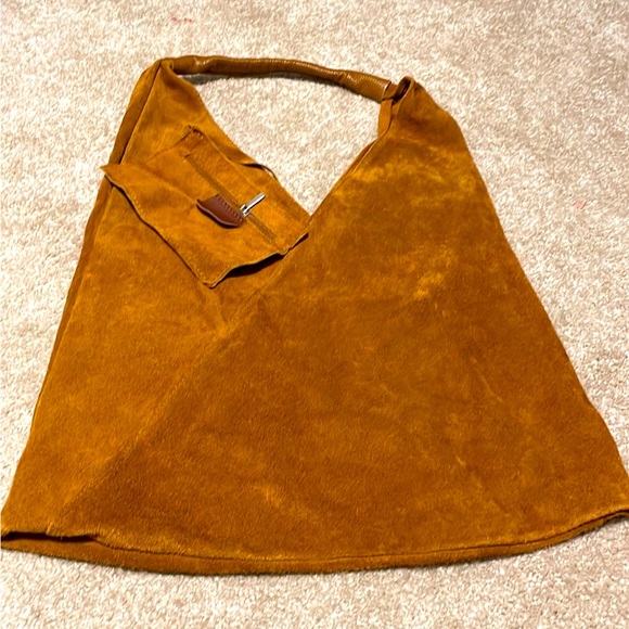 Brown Suede Shoulder Bag - Picture 2 of 12